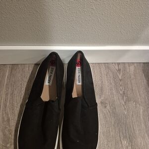 Steven By Steve Madden Black Slip-On Loafers